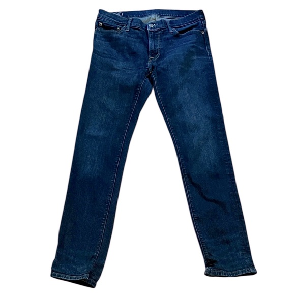 ABERCROMBIE & FITCH LANDON SLIM FIT STRETCH DENIM JEANS DARK WASH BLUE SIZE 32 - Picture 1 of 12